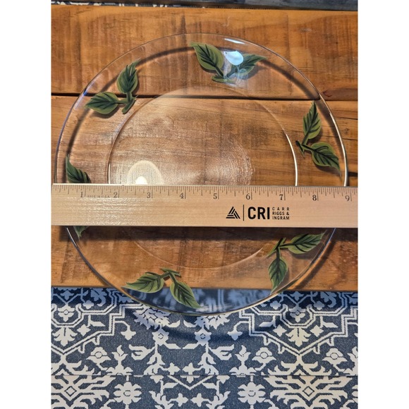 Home Essentials and Beyond Glass Covered Cheese Dome Hand Painted Fruit Design - Picture 9 of 11